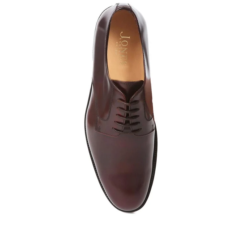 Cambridge Blake Stitched Leather Derby Shoes - CAMBRIDGE2 / 323 783 - Burgundy