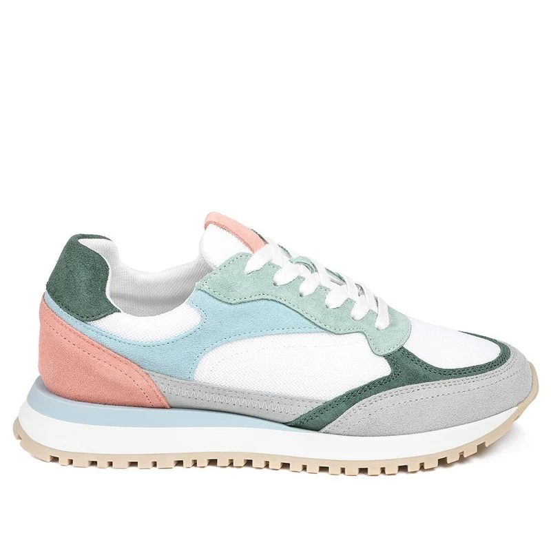 Asha Leather Wedge Trainers - ASHA / 329 137 - White Multi