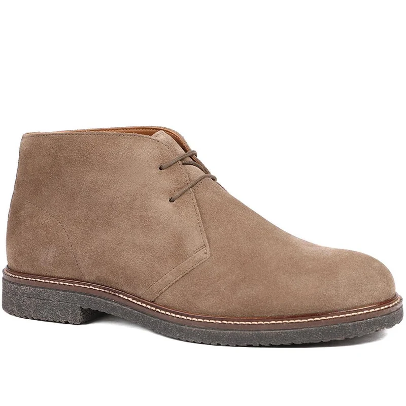 Dempsey Suede Leather Chukka Boots - DEMPSEY / 328 819 - Taupe Suede