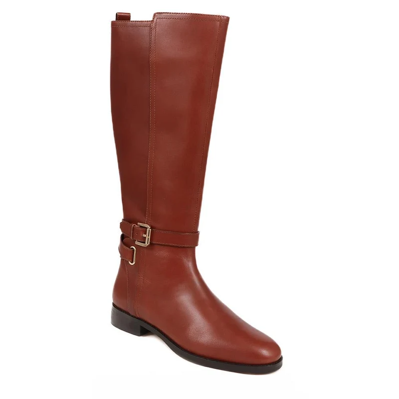 Emaline Leather Long Boots - EMALINE / 325 902 - Tan