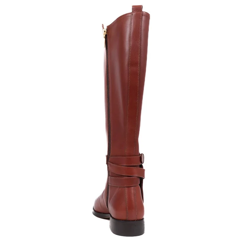 Emaline Leather Long Boots - EMALINE / 325 902 - Tan