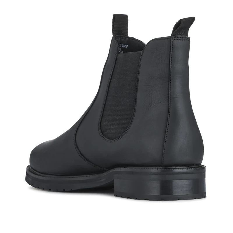 Emile Wide Fit Leather Slip-On Boots - EMILE / 327 902 - Black