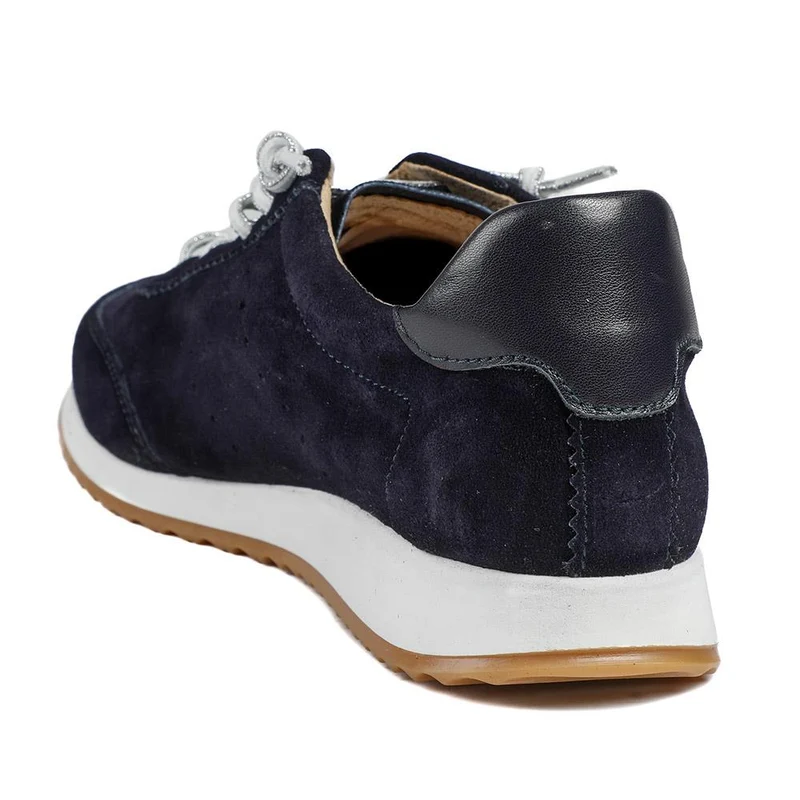 Alenya Suede Leather Lace Up Trainers - ALENYA / 328 895 - Navy Suede