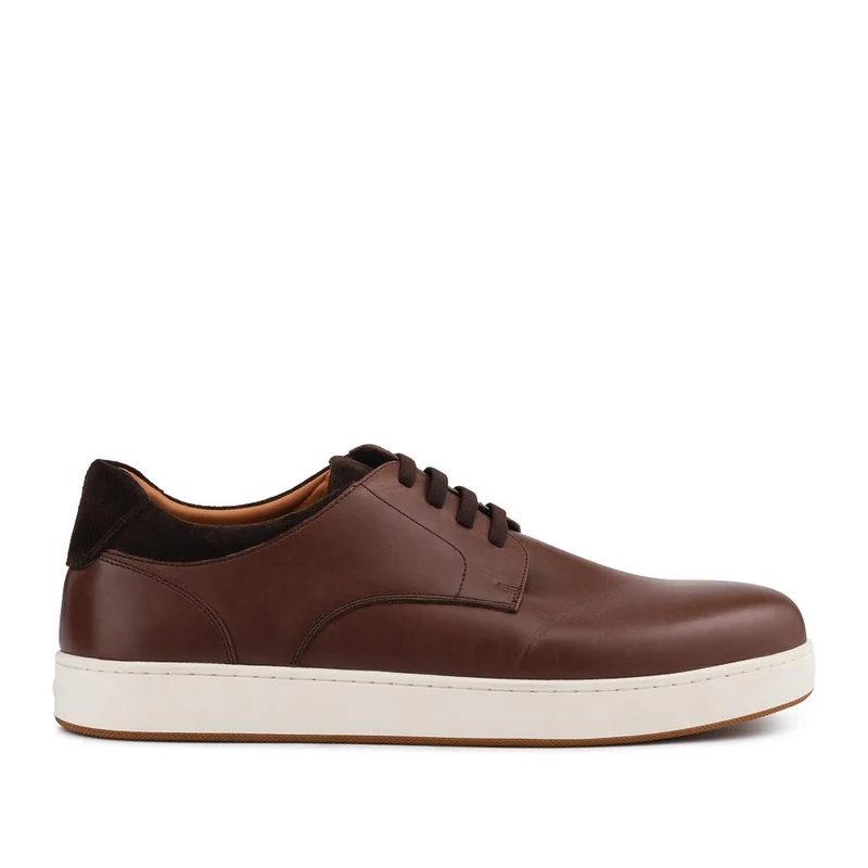 Stevenage Wide Fit Leather Trainers - STEVENAGE / 328 097
