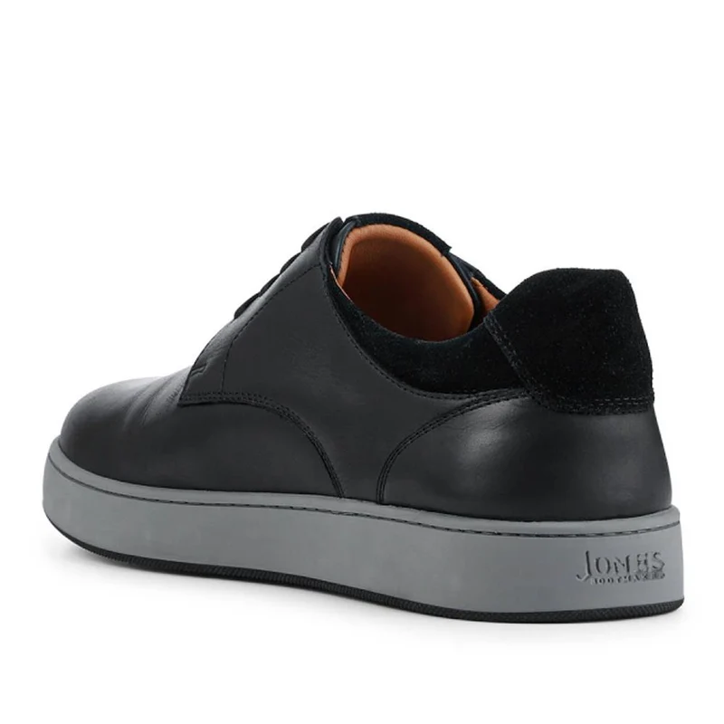 Stevenage Wide Fit Leather Trainers - STEVENAGE / 328 097 - Black Nubuck
