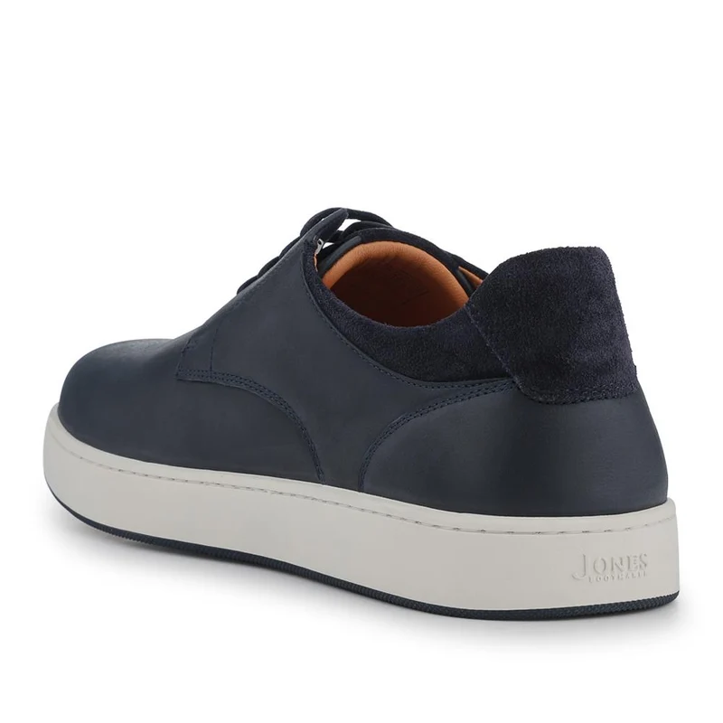 Stevenage Wide Fit Leather Trainers - STEVENAGE / 328 097 - Navy Nubuck