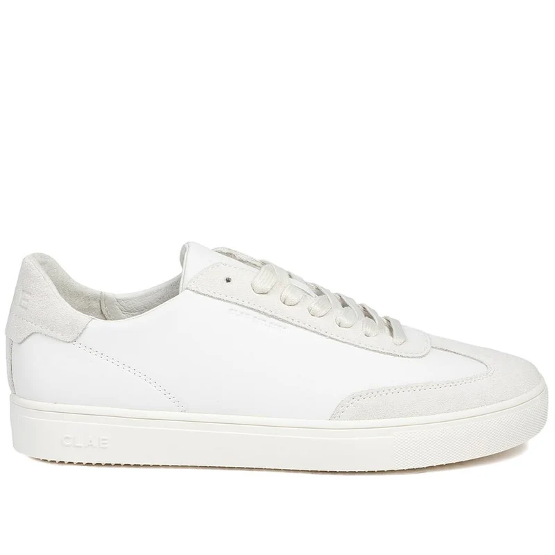 Clae Deane Leather Lace Up Trainers - CLAGB43503 / 329 184 - Beige