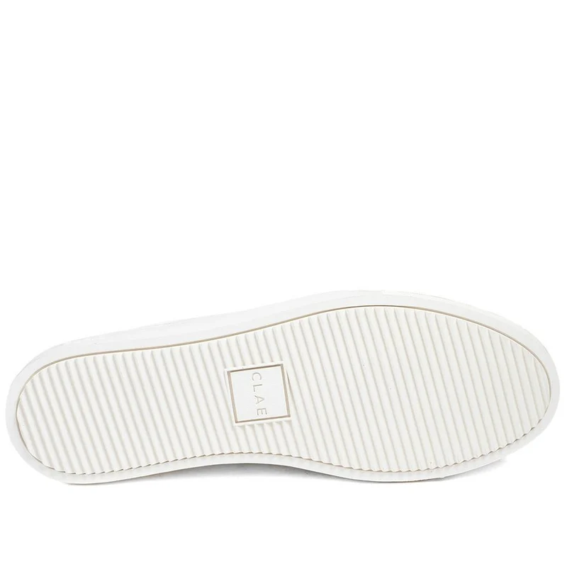 Clae Deane Leather Lace Up Trainers - CLAGB43503 / 329 184 - Beige