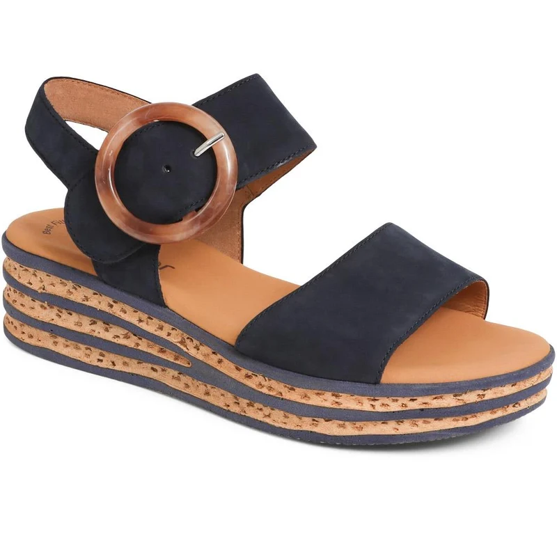 Andre Gabor Wedge Sandals - GAB37522 / 323 653 - Navy