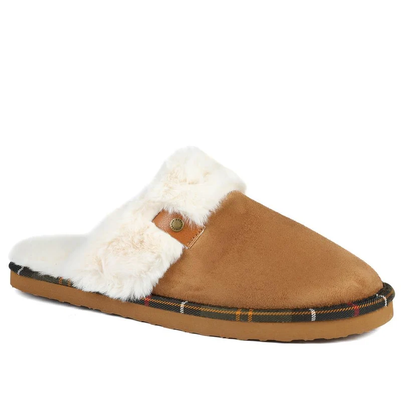 Barbour Claudia Mule Slippers - BARBR42507 / 328 566 - Tan