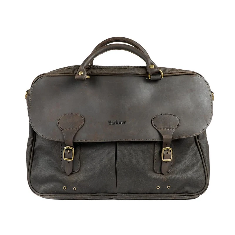 Barbour Waxed Leather Briefcase - BARBR42030 / 328 579