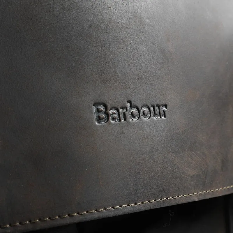 Barbour Waxed Leather Briefcase - BARBR42030 / 328 579 - Olive