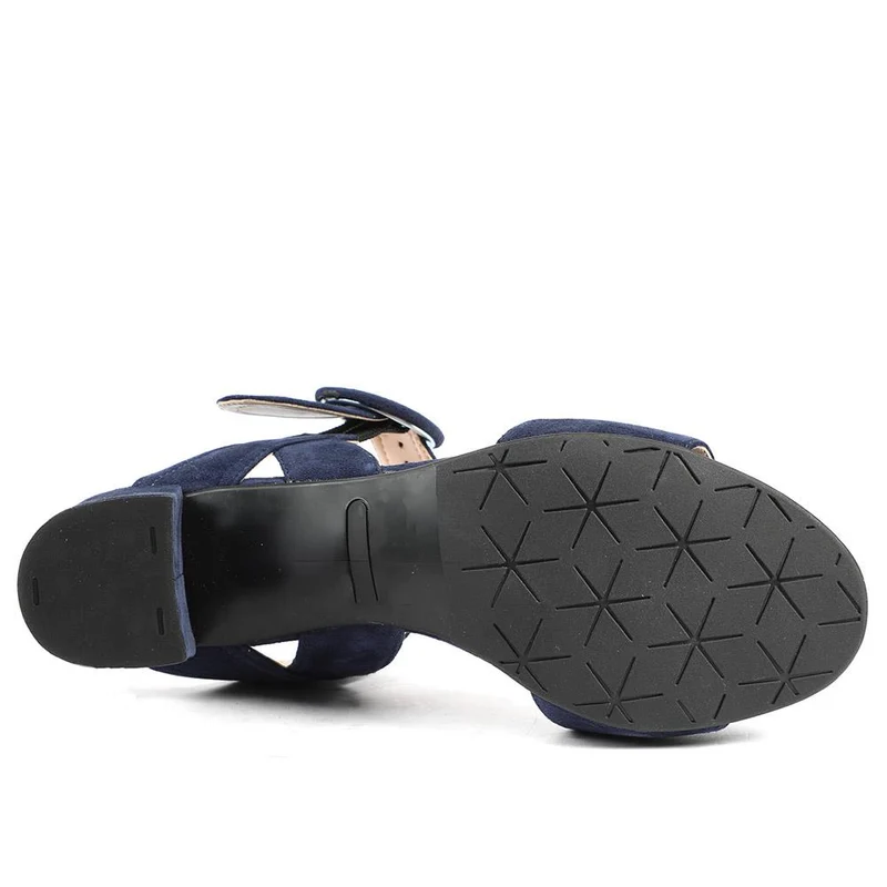 Garnett Smart Leather Sandals - GARNETT / 329 110 - Navy Suede