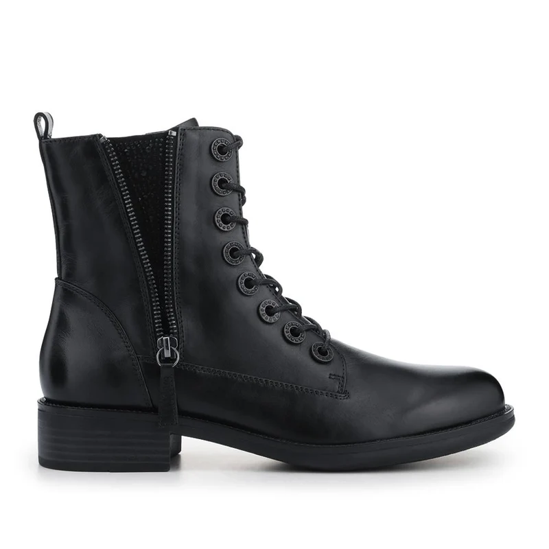 Mckenna Leather Heeled Military Boots - MCKENNA / 328 020