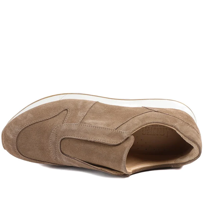 Taccino Leather Slip On Trainers - TACCINO / 329 061 - Taupe Suede