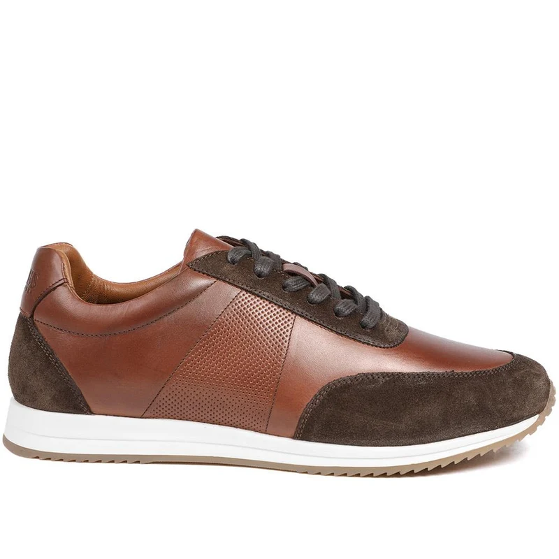 Salvi Wide Fit Leather Trainers - SALVI / 328 876