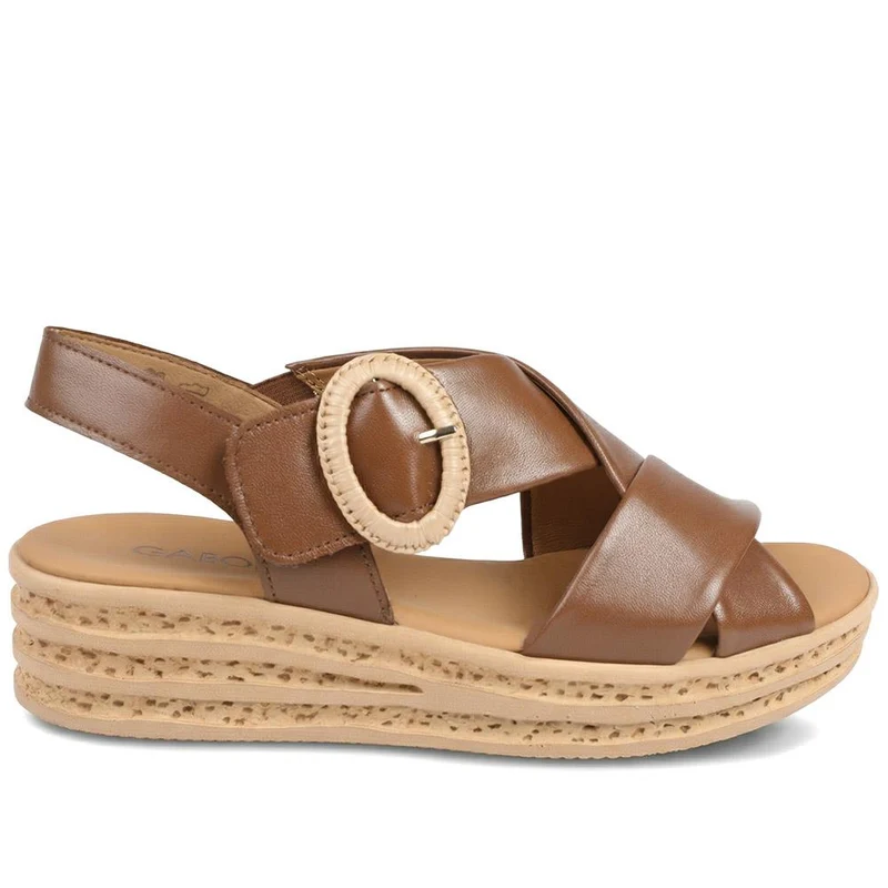 Gabor Auckland Leather Buckled Espadrilles - GAB43523 / 328 867