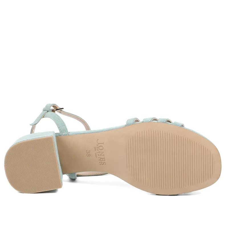 Ginette2 Heeled Leather Sandals - GINETTE2 / 325 061 - Mint