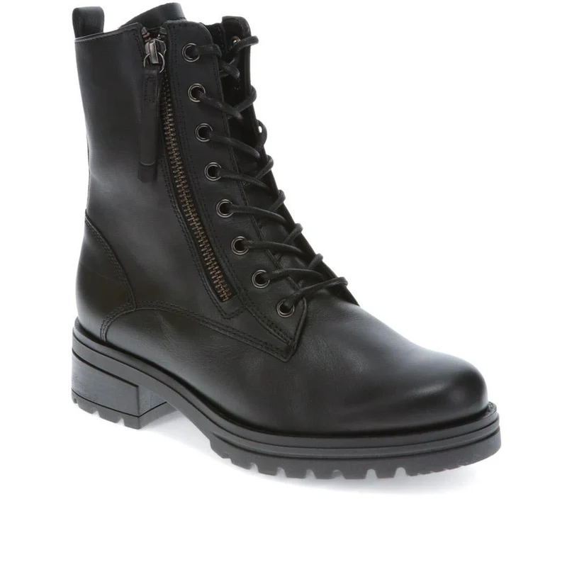 Serve Leather Lace-Up Boots - GAB40506 / 325 880 - Black