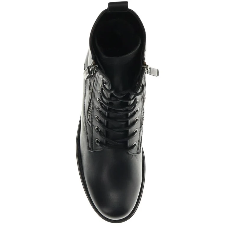 Serve Leather Lace-Up Boots - GAB40506 / 325 880 - Black