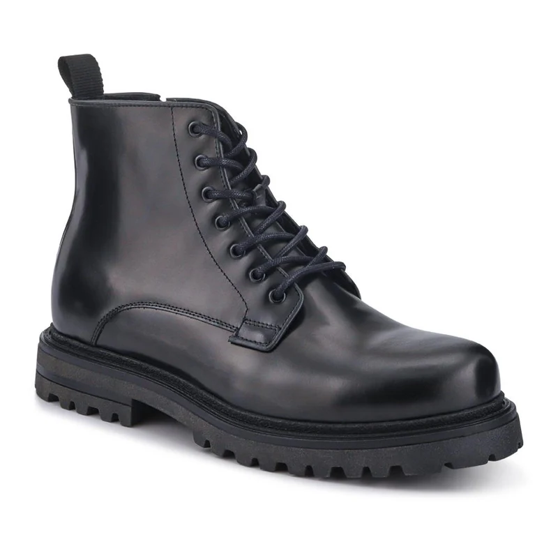 Elias Leather Lace-Up Boots - ELIAS / 328 080 - Black Leather