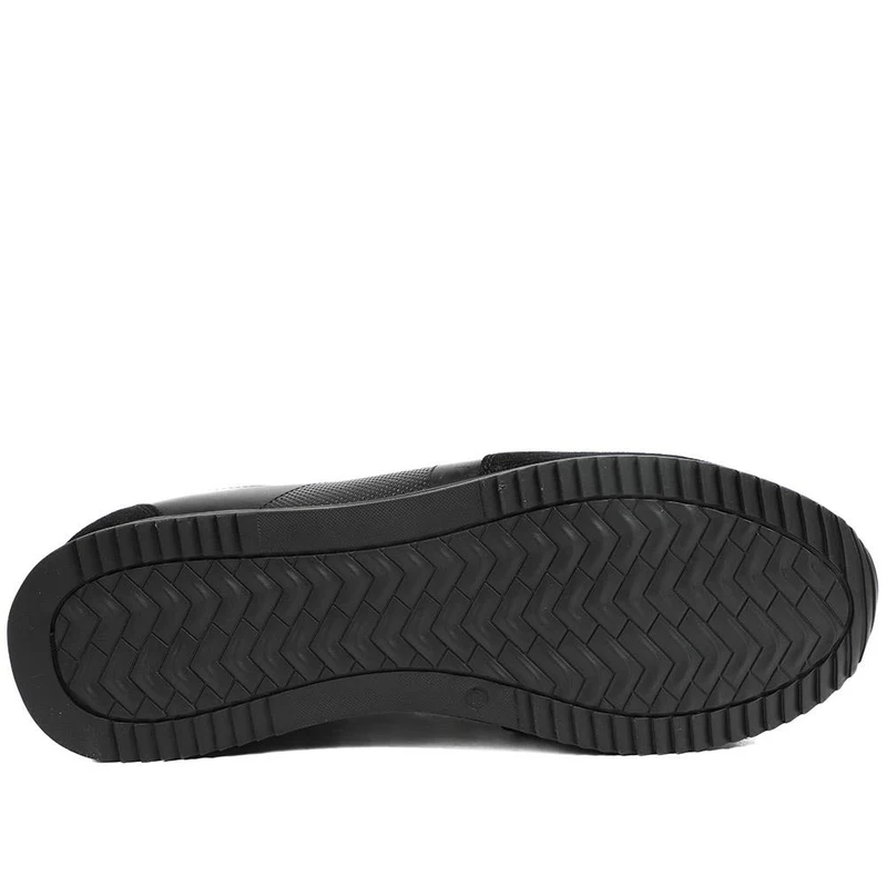 Salvi Wide Fit Leather Trainers - SALVI / 328 876 - Black