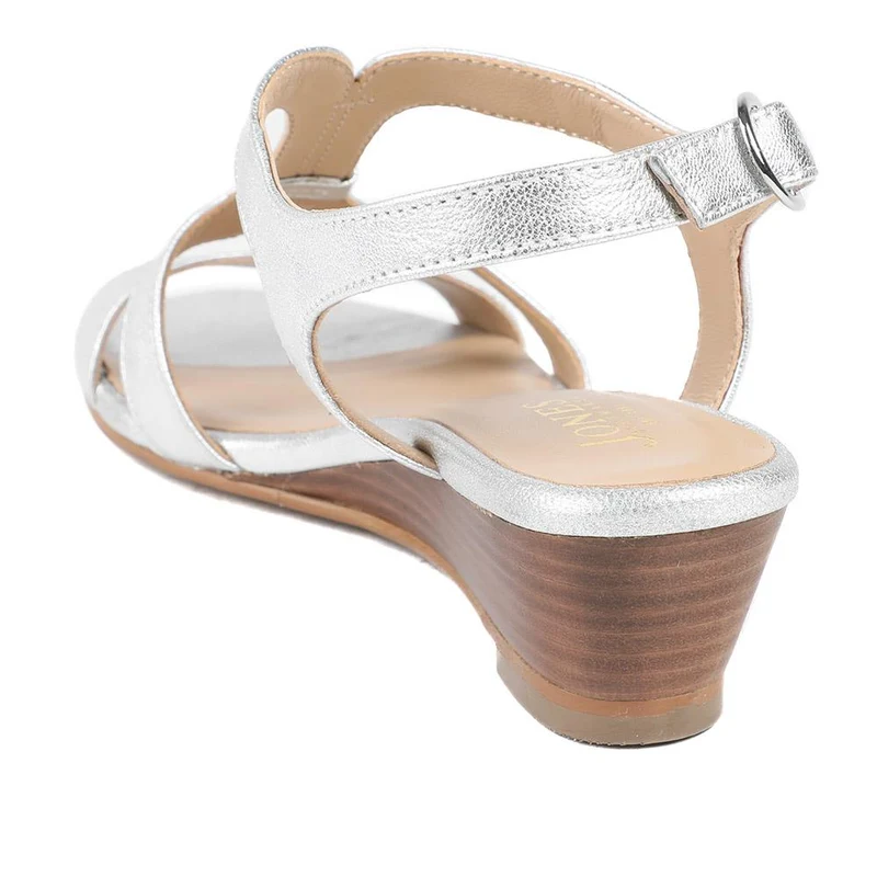 Gravina Leather Slingback Sandals - GRAVINA / 328 916 - Silver