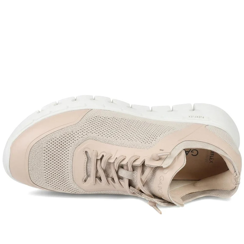 Gabor Ilea Cushioning Lace Up Trainers - GAB43516 / 328 857 - Beige