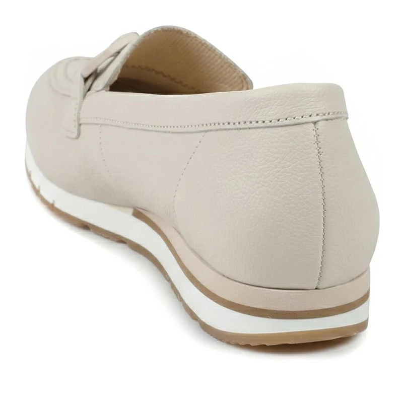 Gabor Baby Wide Fit Leather Moccasins - GAB43507 / 328 758 - Sand