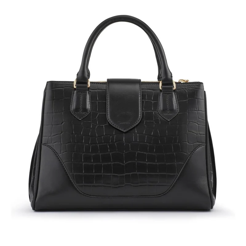 Wisteria Luxury Leather Handbag - WISTERIA / 328 161 - Black