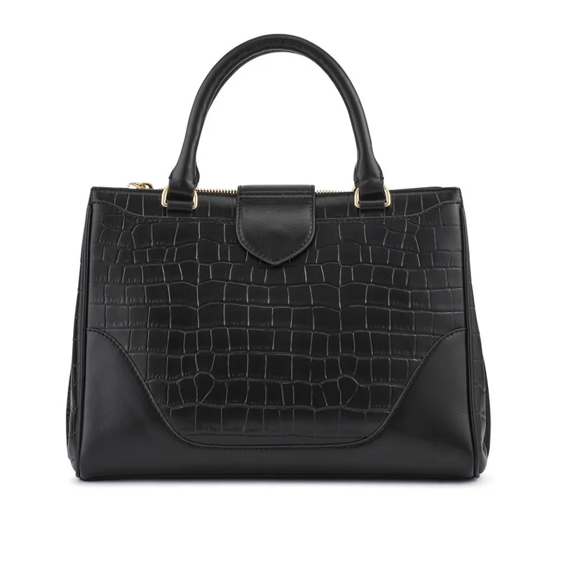 Wisteria Luxury Leather Handbag - WISTERIA / 328 161 - Black