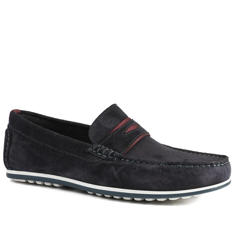 Bonetti3 All-Leather Loafers - BONETTI3 / 328 713 - Navy Suede