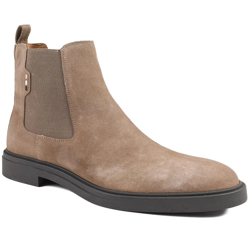 Boss Suede Leather Chelsea Boots - HUGO42505 / 327 812 - Tan