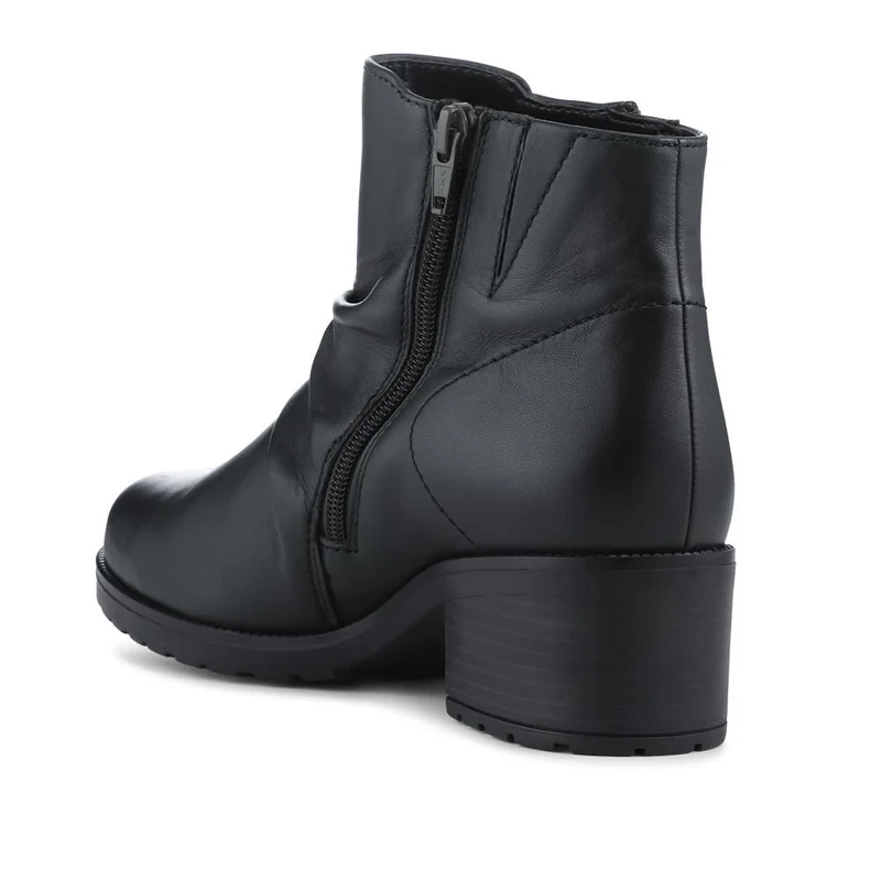 Jenna Gabor Wide Fit Leather Heeled Boots - GAB42522 / 328 173 - Bottle Green