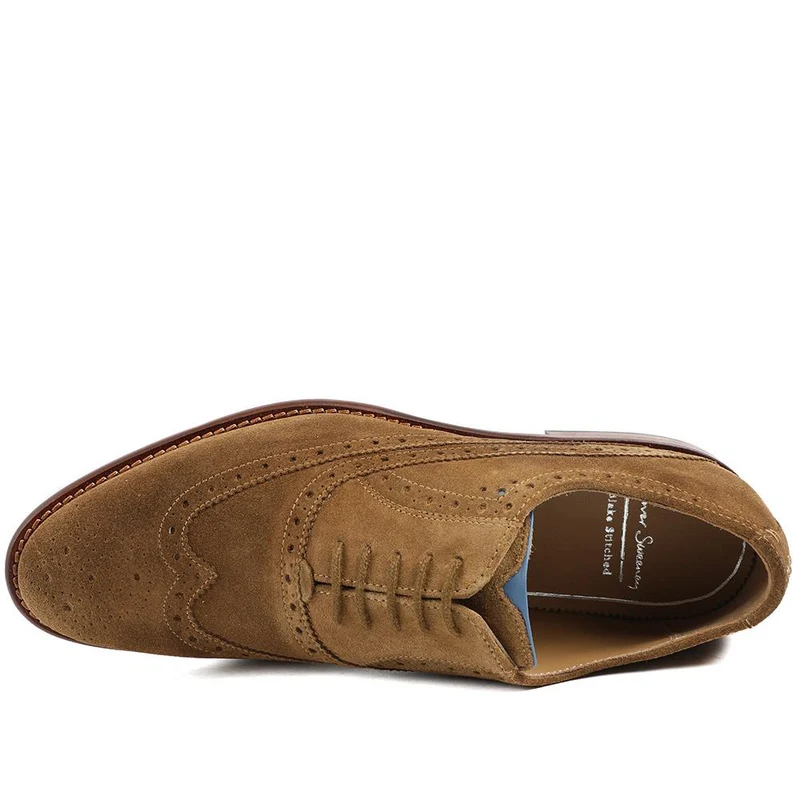 Oliver Sweeney Ledwell Suede Brogues - OLIVR43500 / 329 193 - Tan Suede