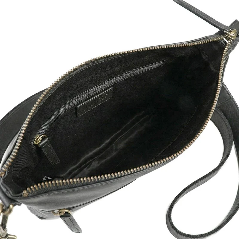 Wynne Leather Crossbody Bag - WYNNE / 329 240 - Black Leather