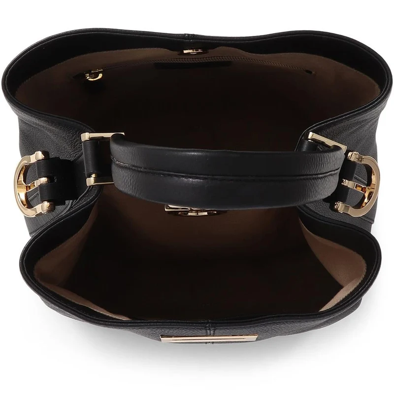 Verna Leather Shoulder Bag - VERNA / 325 467 - Black
