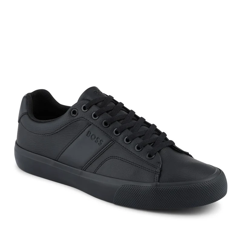 Boss Faux-Leather Lace Up Trainers - HUGO41503 / 327 623 - Black