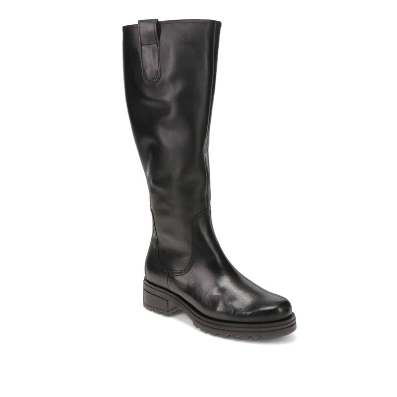 Sadberge Leather Block-Heeled Long Boots - GAB40517 / 325 891 - Black