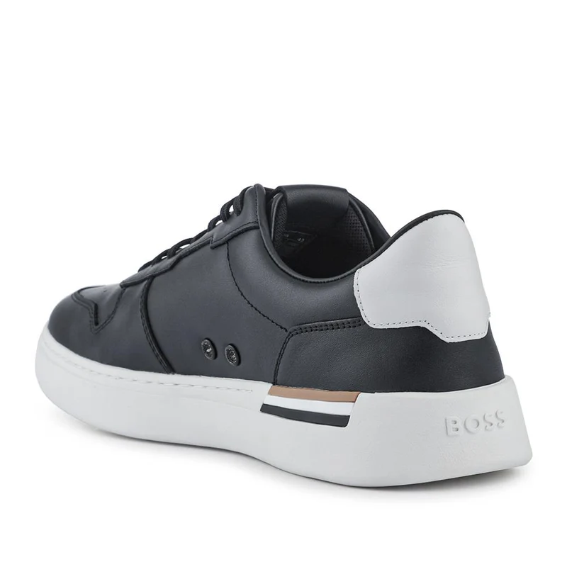 Boss Leather Cupsole Trainers - HUGO41505 / 327 625 - Black
