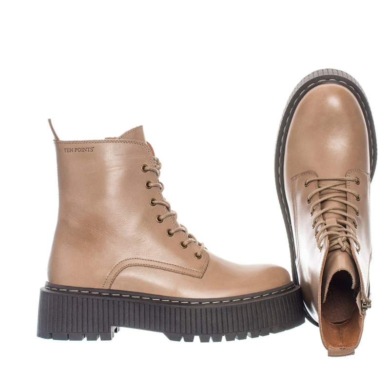 Alina Laced boots — Taupe