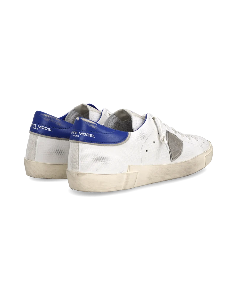 Sneakers Prsx Men with drapeau label, White Bluette