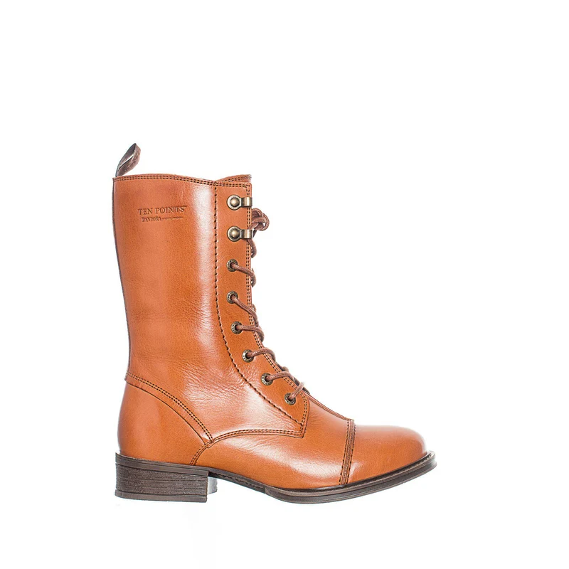 Pandora Laced boots — Cognac