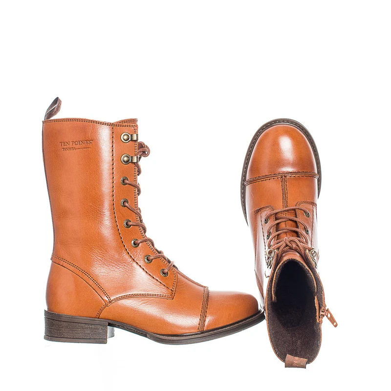 Pandora Laced boots — Cognac
