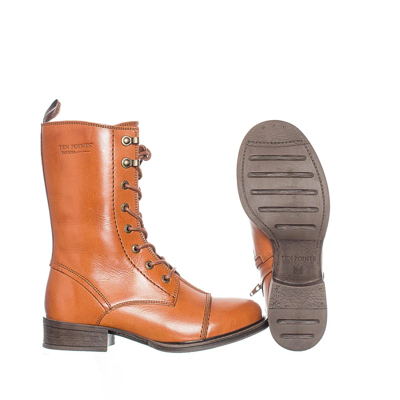 Pandora Laced boots — Cognac