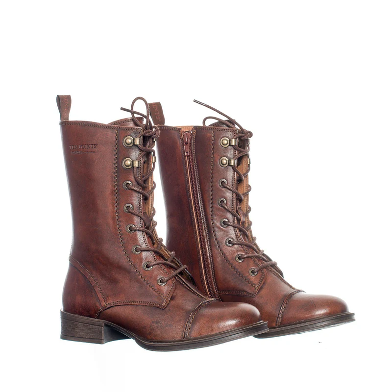Pandora Laced boots — Rust