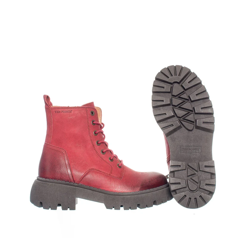 Pandora Chunky Laced boots — Sundried Tomato