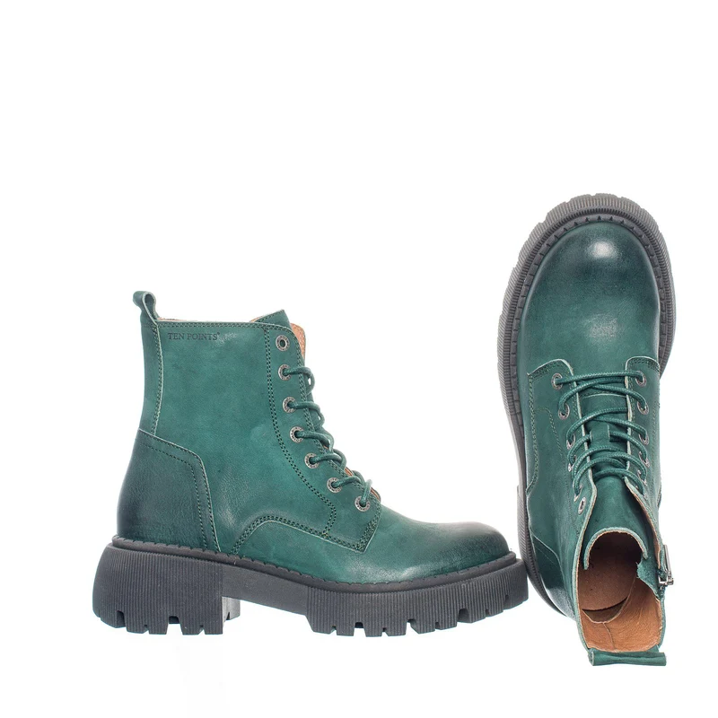 Pandora Chunky Laced boots — Botanical green