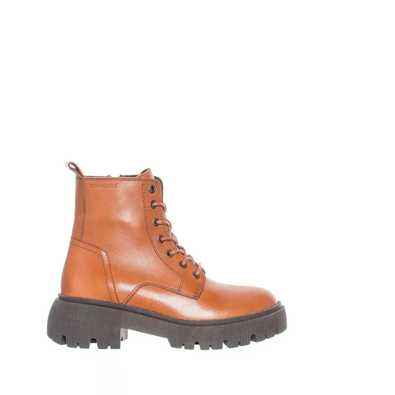 Pandora Chunky Laced boots — Cognac