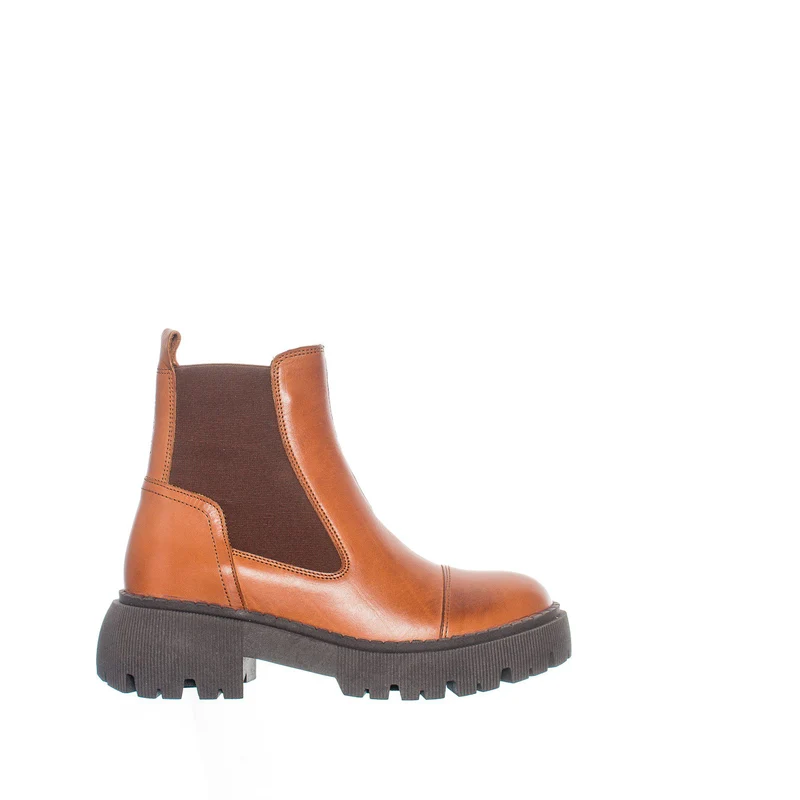 Pandora Chunky Chelsea boots — Cognac